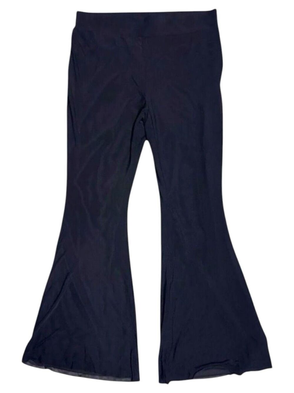 Torrid Festi Black Mesh Stretch Ruched Top Flare Pants Matching Set Plus Size 2 - Picture 7 of 12